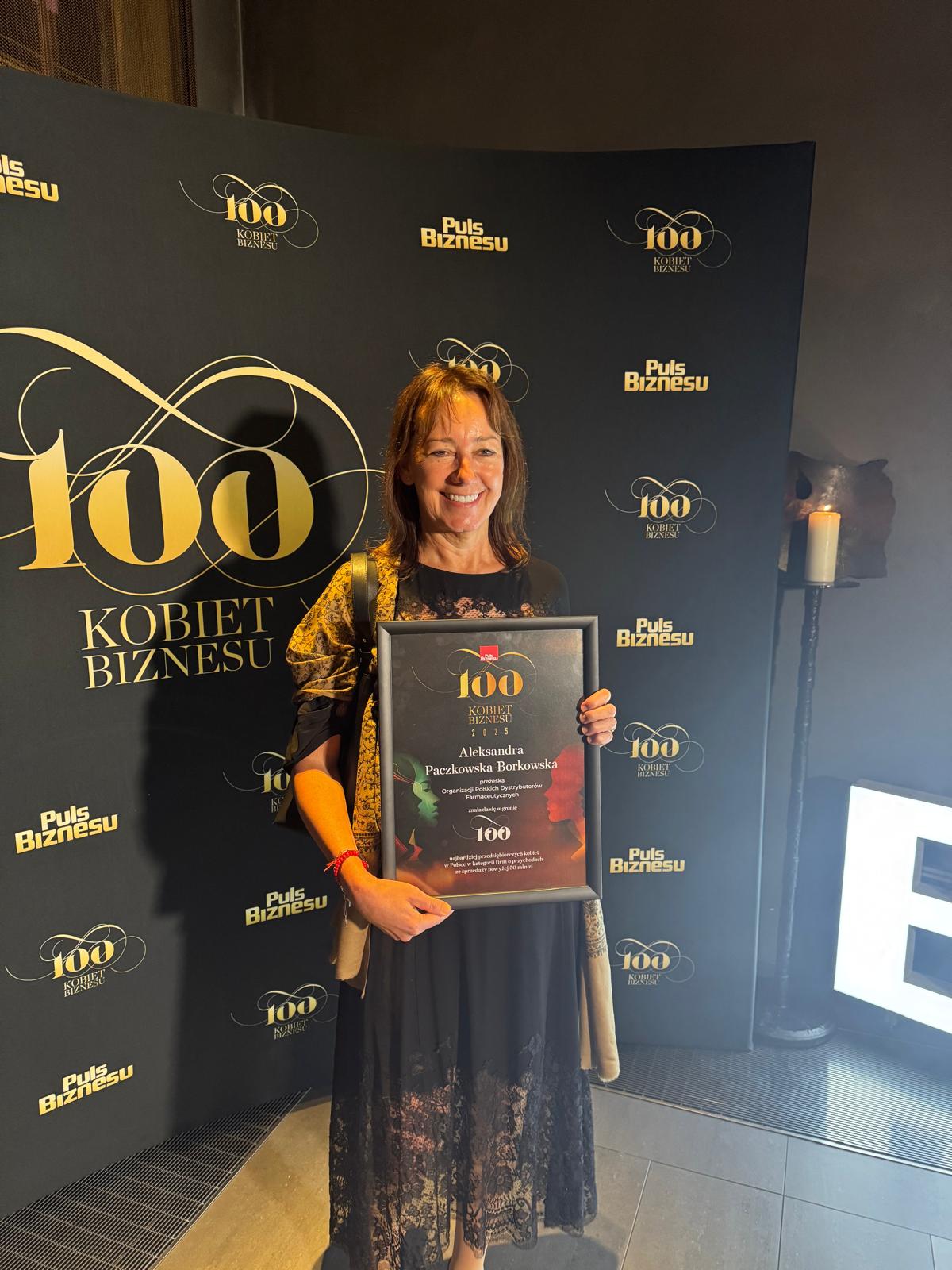 [Aleksandra Paczkowska-Borkowska], Prezes OPDF SA, laureatka 100 Kobiet Biznesu 2025